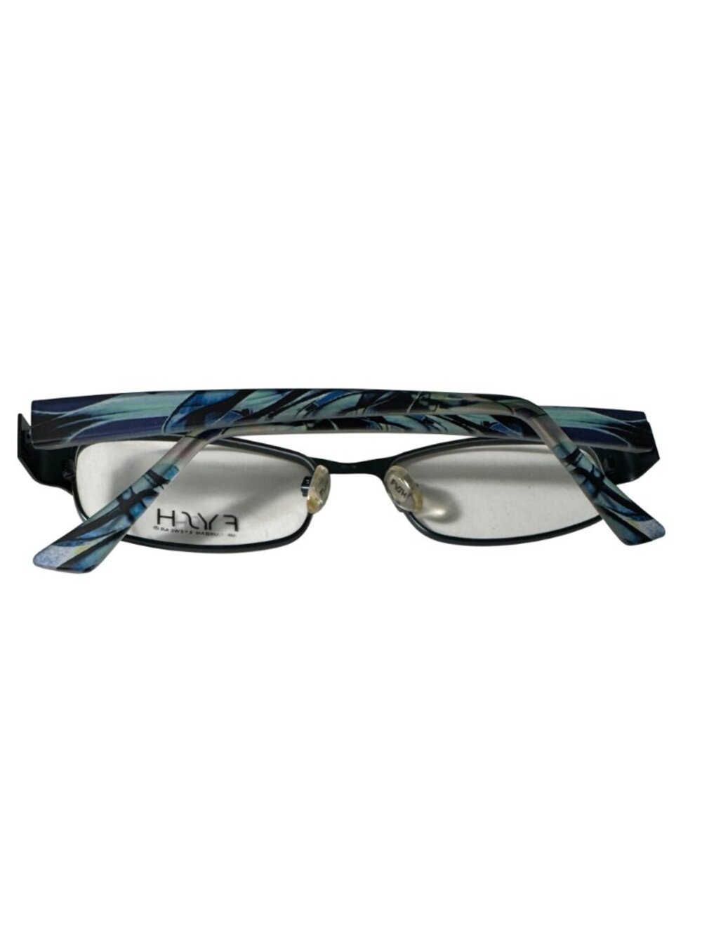 Fysh Urban Eyewear Eyeglasses 51-18-135 3480 Aqua/Blue Rectangle Frames Only UK - Picture 9 of 12